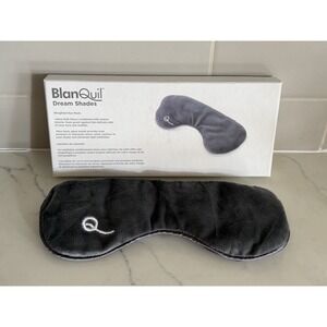 BlanQuil Dream Shades Weighted Eye Mask Single Sleep Mask Gray Fleece Sateen